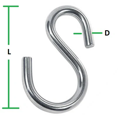 Asymmetric 'S' Hook ¦ Stainless Steel - Image 2