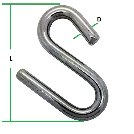 Long Arm 'S' Hook ¦ Stainless Steel - Image 2