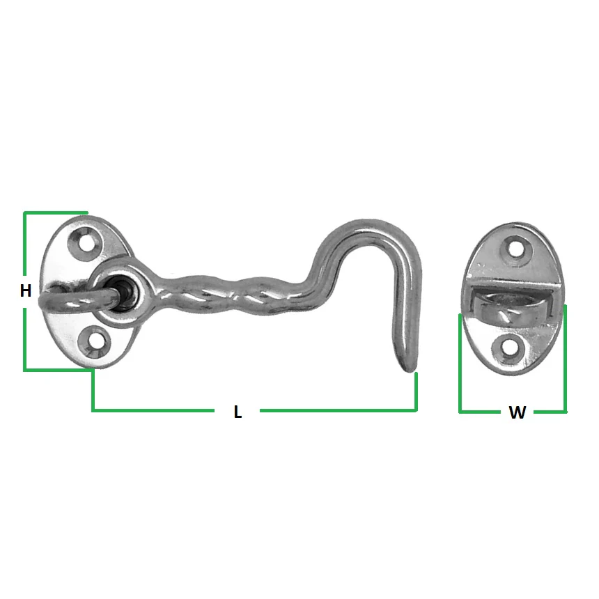 Cabin Door Hook ¦ Stainless Steel - Image 2