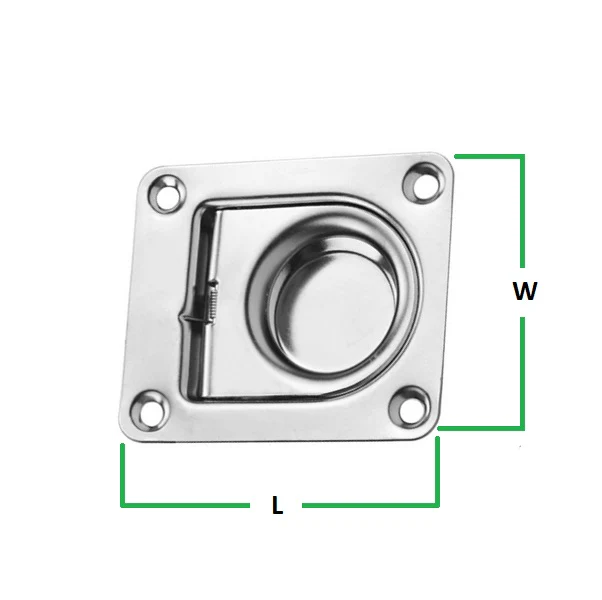 Flush Lifting Pull with Spring ¦ Stainless Steel - Image 2