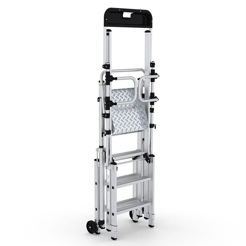 Folding Telescopic Large Platform Step with Safety Gates - Image 2