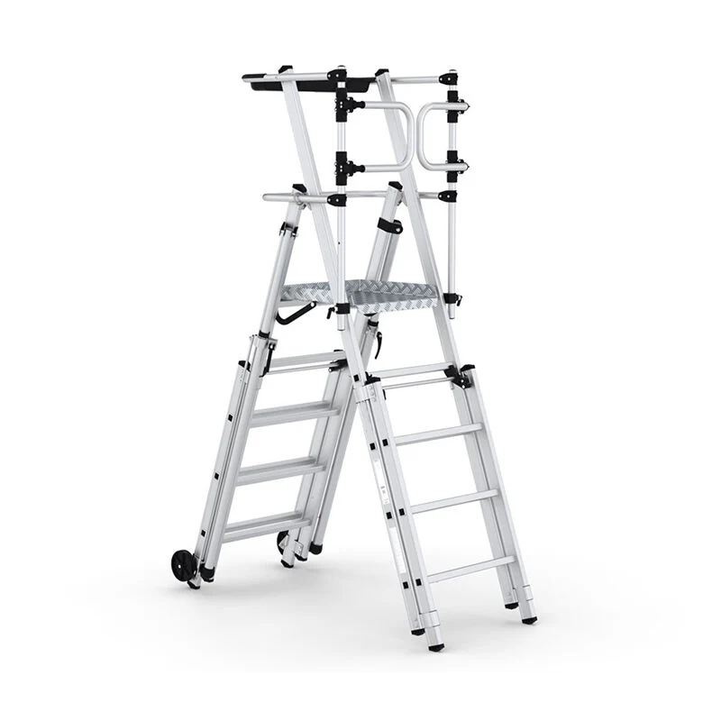 Folding Telescopic Large Platform Step with Safety Gates - Image 6