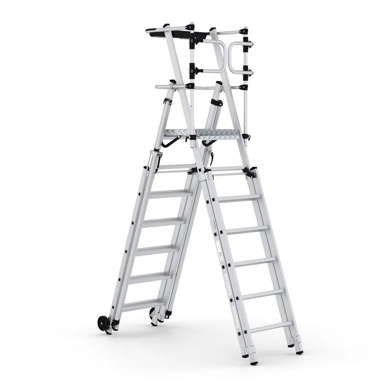 Folding Telescopic Large Platform Step with Safety Gates - Image 9