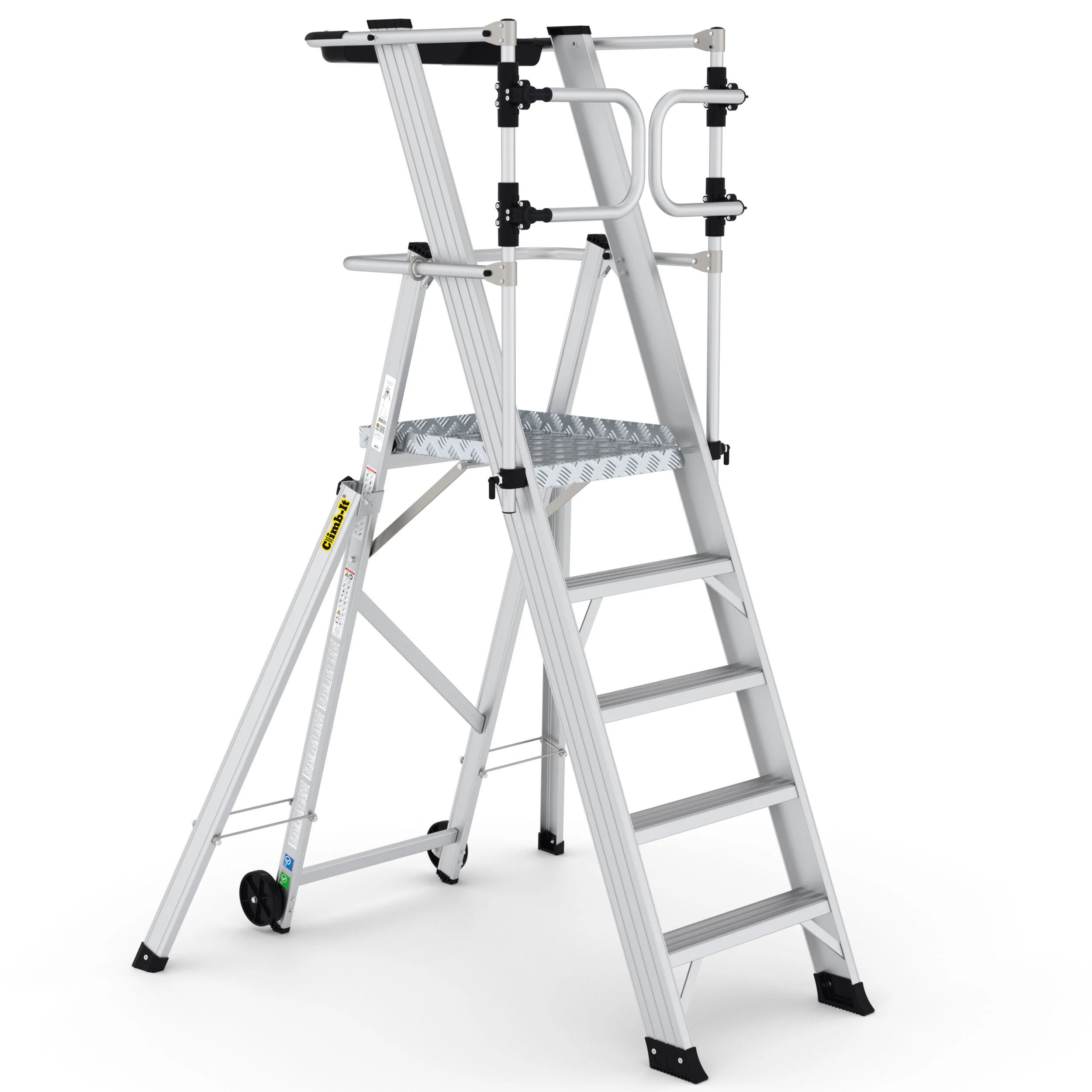 Large Platform Folding Steps with Safety Gates - Image 2