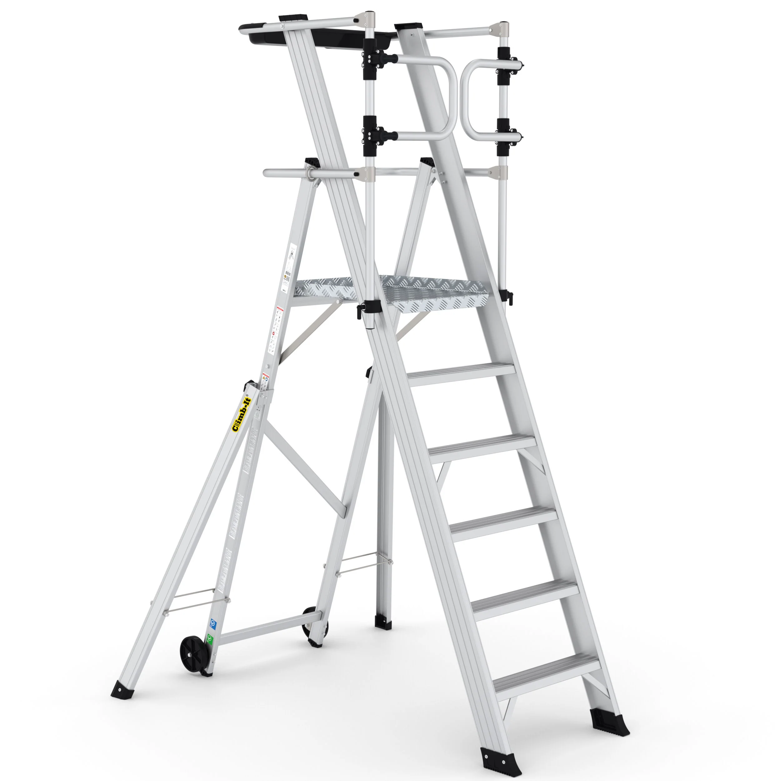 Large Platform Folding Steps with Safety Gates - Image 3