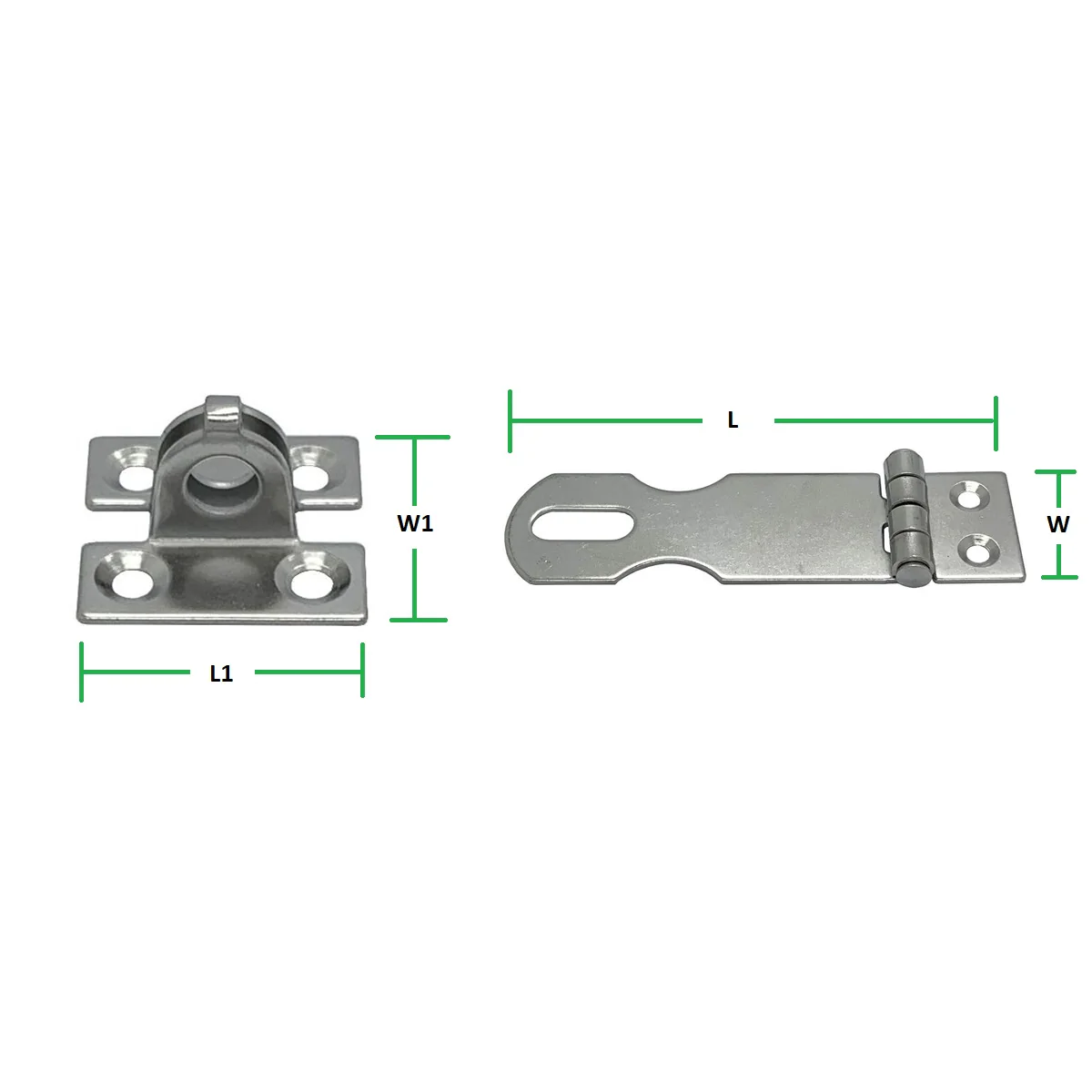 Lightweight Hasp & Staple ¦ Stainless Steel - Image 2