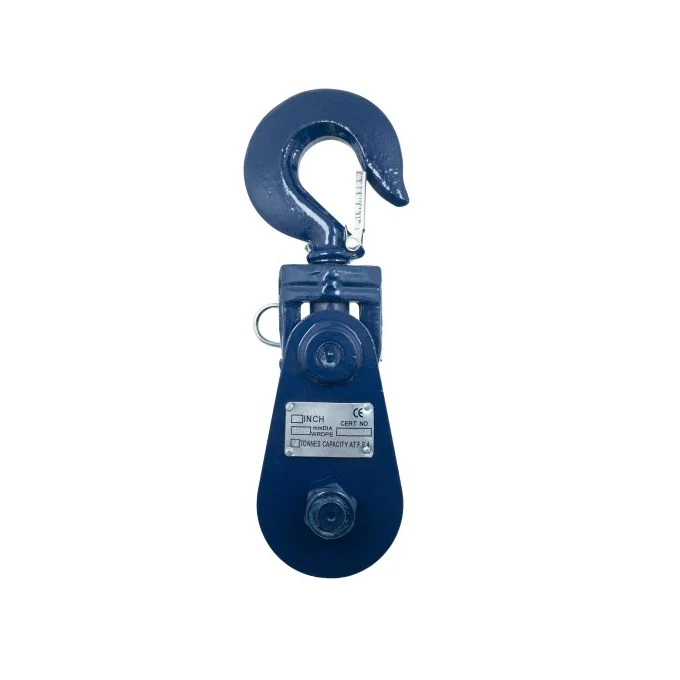 Lightweight Heavy Duty Wire Rope Snatch Block with Swivel Hook - Image 2