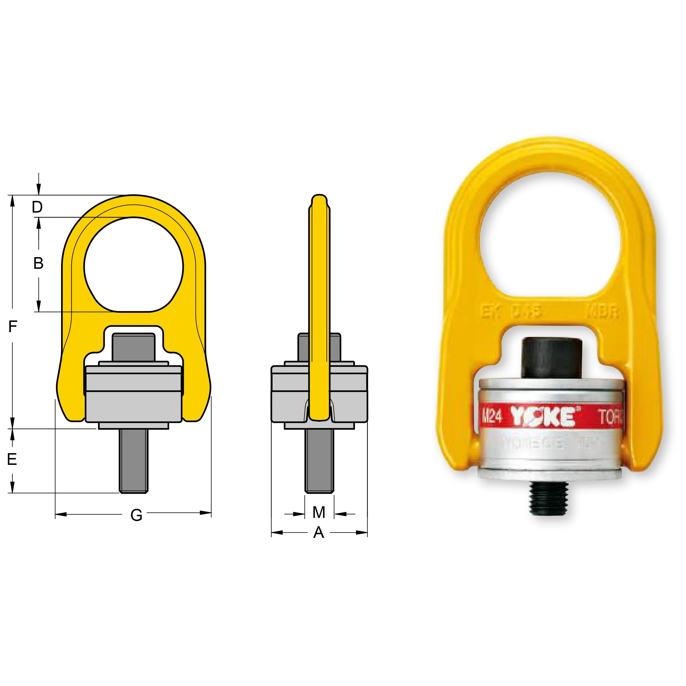 YOKE Type 203 Swivel Hoist Ring - Image 2